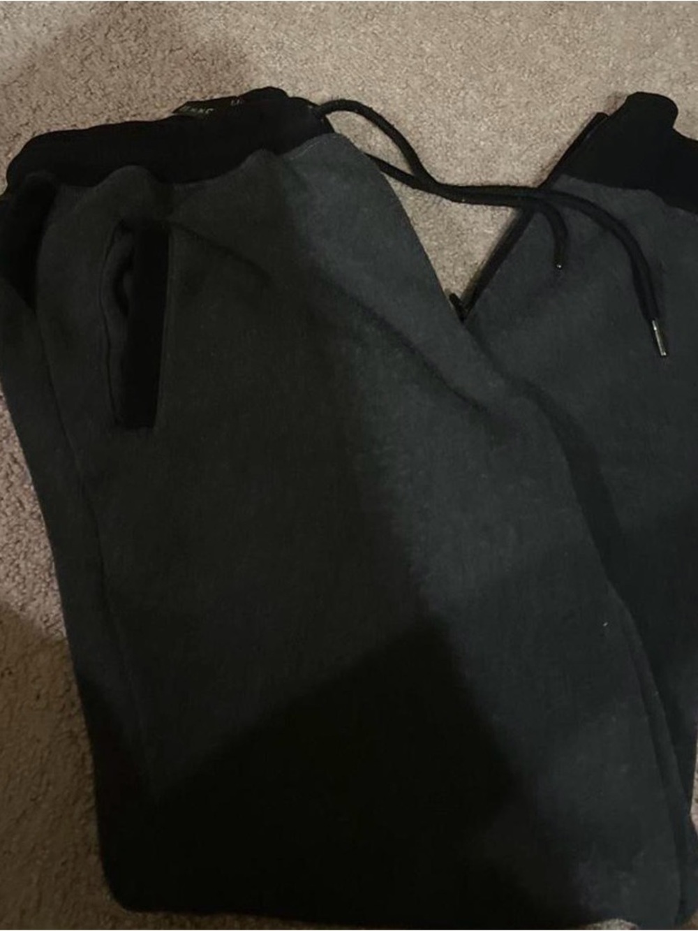 RBX Men's Black and Charcoal Two-Tone Jogger Sweatpants